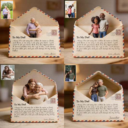 Brief An Meinen Vater - Personalisierte Vater Acrylplakette