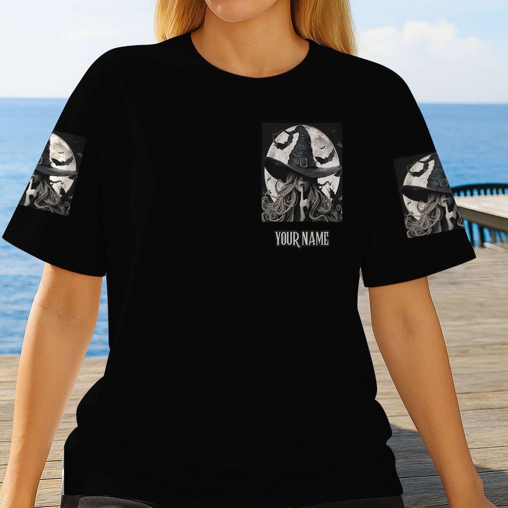A Wee Bit Wicked - Personalized Witch All Over Shirt