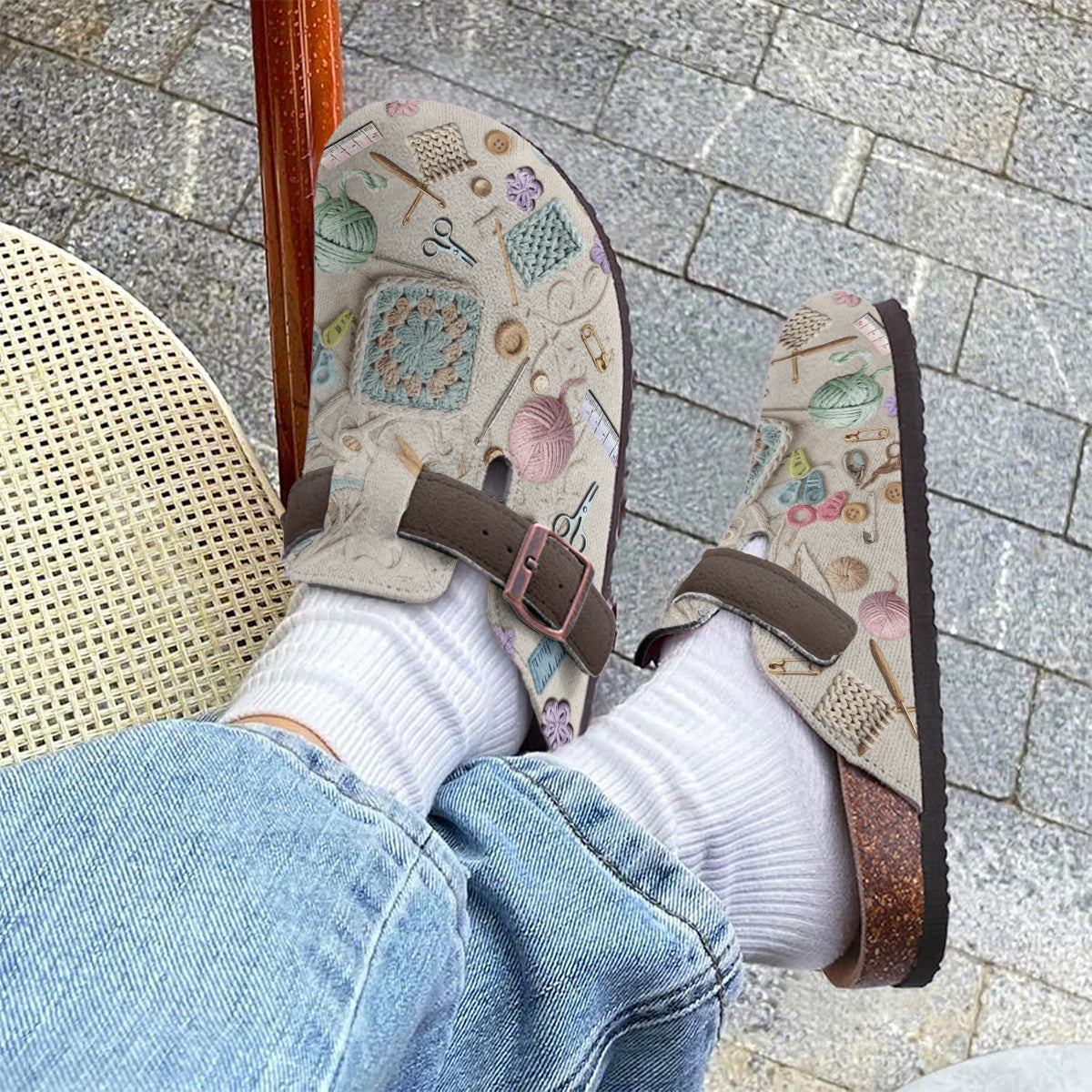 Le crochet me rend heureuse - Sabots personnalisés au crochet avec soutien de la voûte plantaire