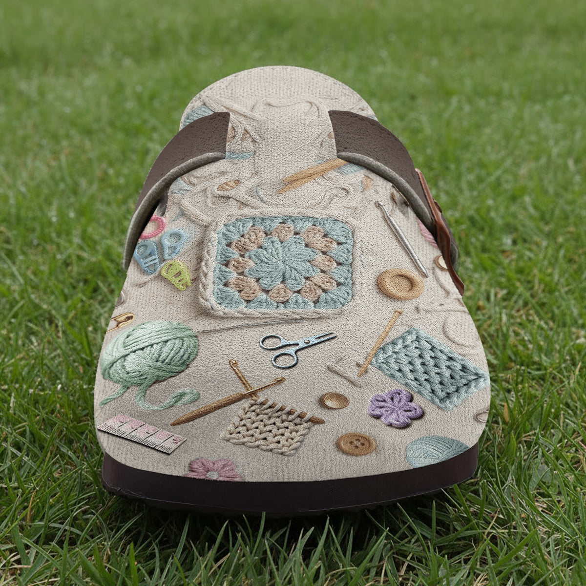 Le crochet me rend heureuse - Sabots personnalisés au crochet avec soutien de la voûte plantaire