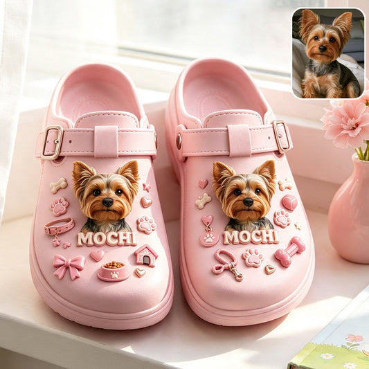 J'adore mon chien - Sabots personnalisés avec soutien de la voûte plantaire