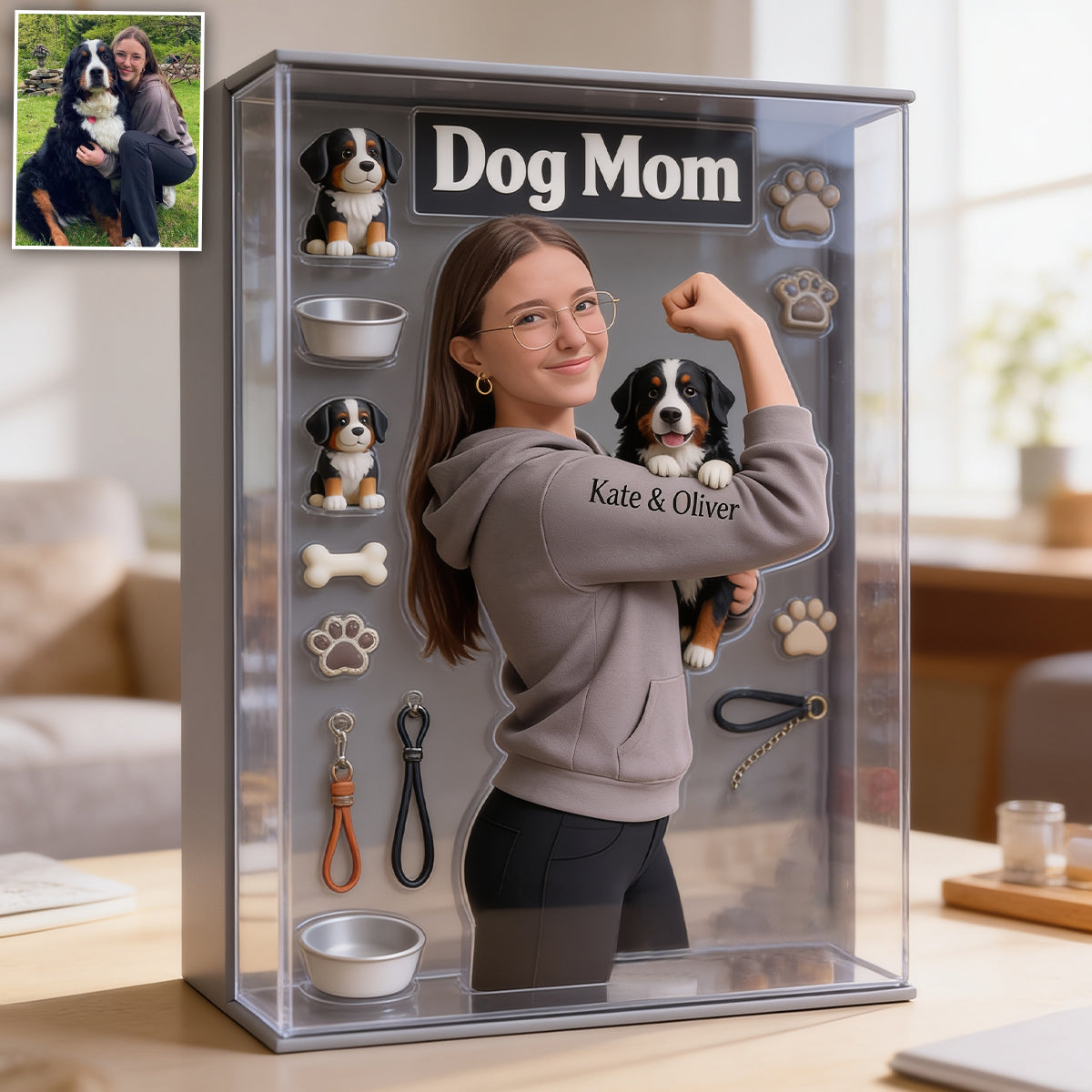 Dog Mom Dog Dad - Personalized Dog Acrylic Display Box