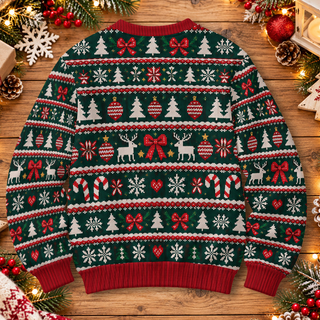 Rocking Around The Christmas Tree - Personalized Couple Light Up Sweater