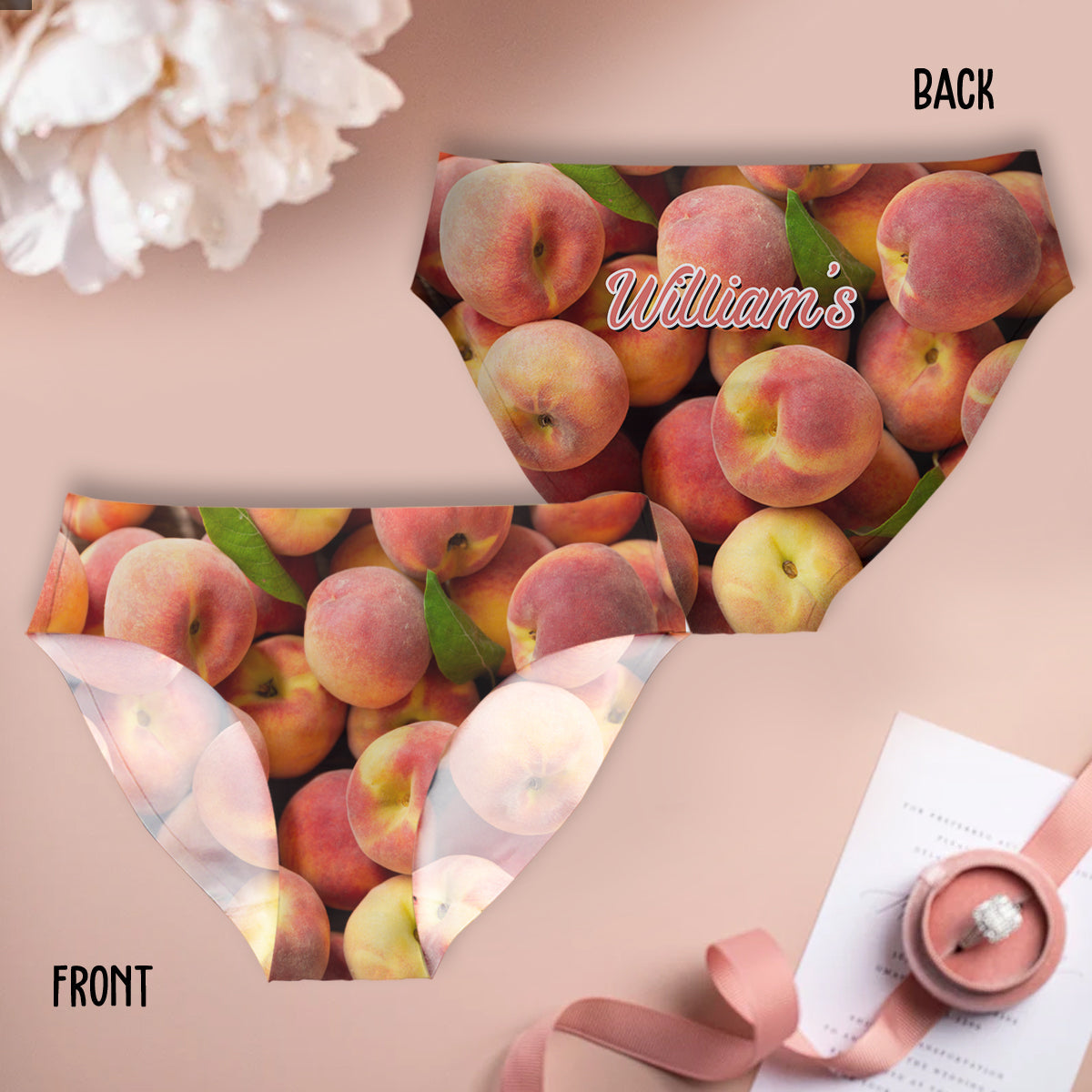 Cucumber And Peach Couple - Personalized Couple Women Briefs & Men Boxer Briefs