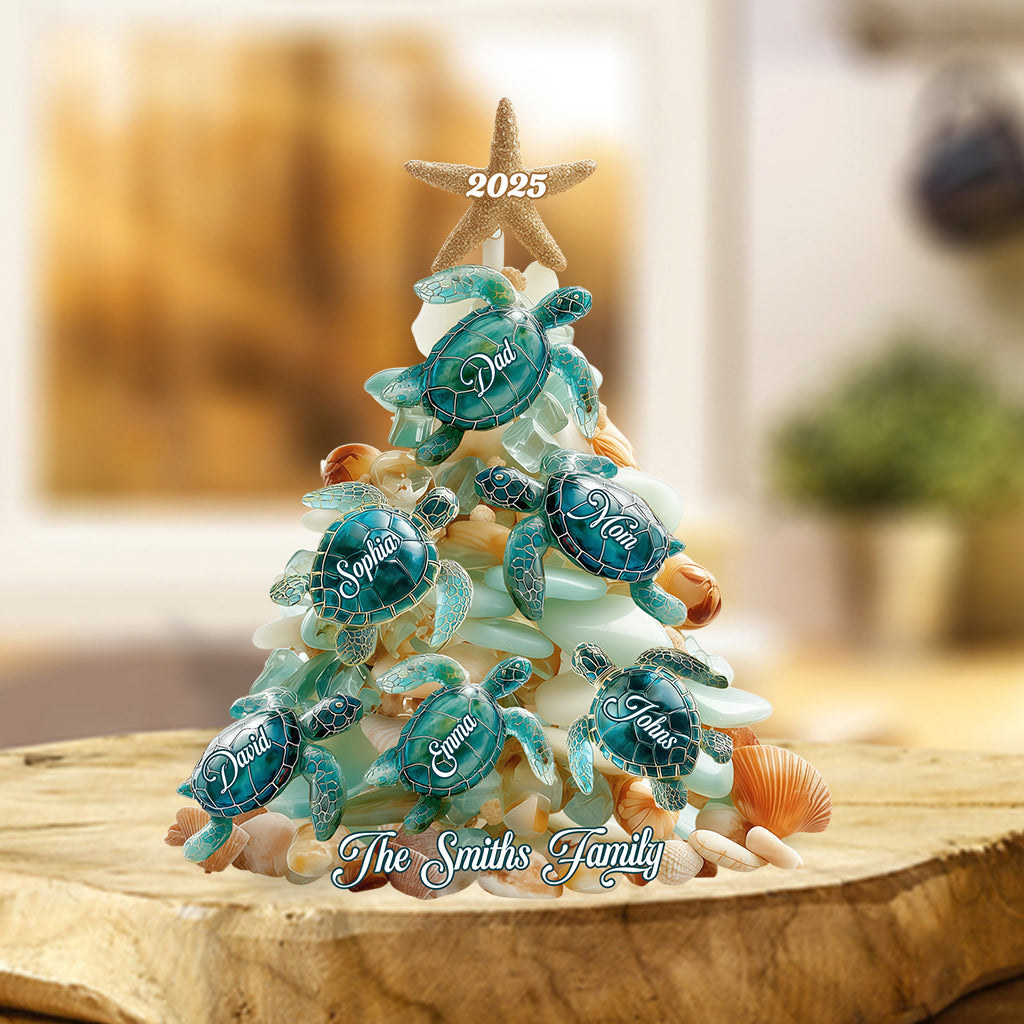 Merry Christmas - Personalized Family Custom Shaped Acrylic Plaque