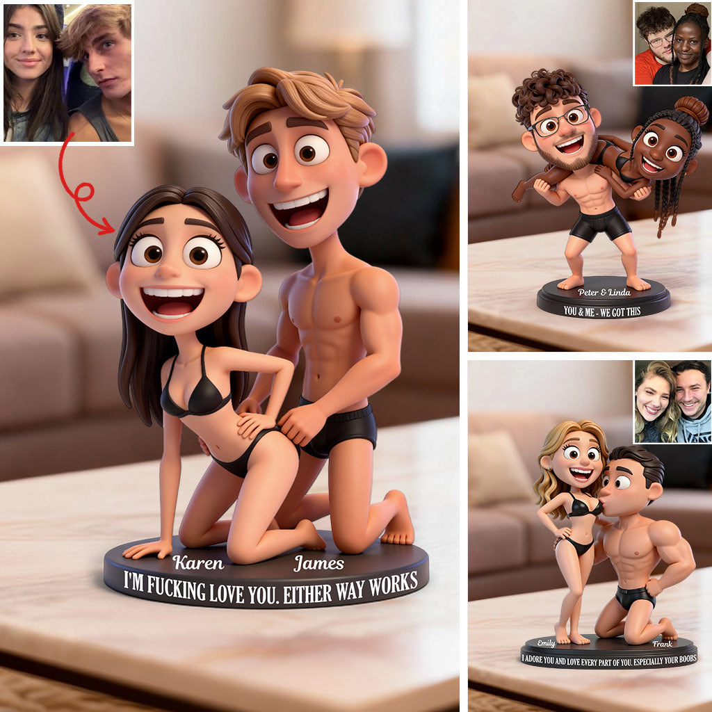 Naughty Couple - Personalized Couple Custom Shaped Acrylic Plaque