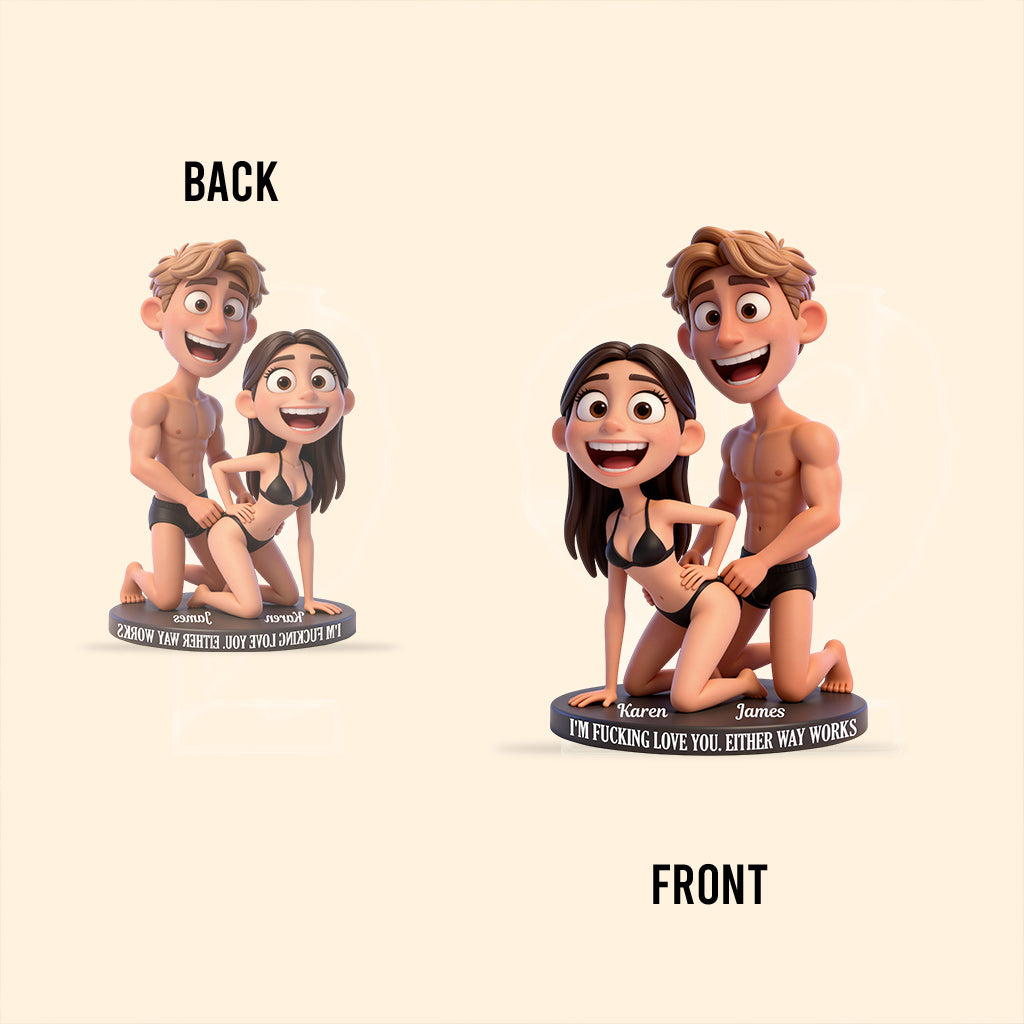 Naughty Couple - Personalized Couple Custom Shaped Acrylic Plaque