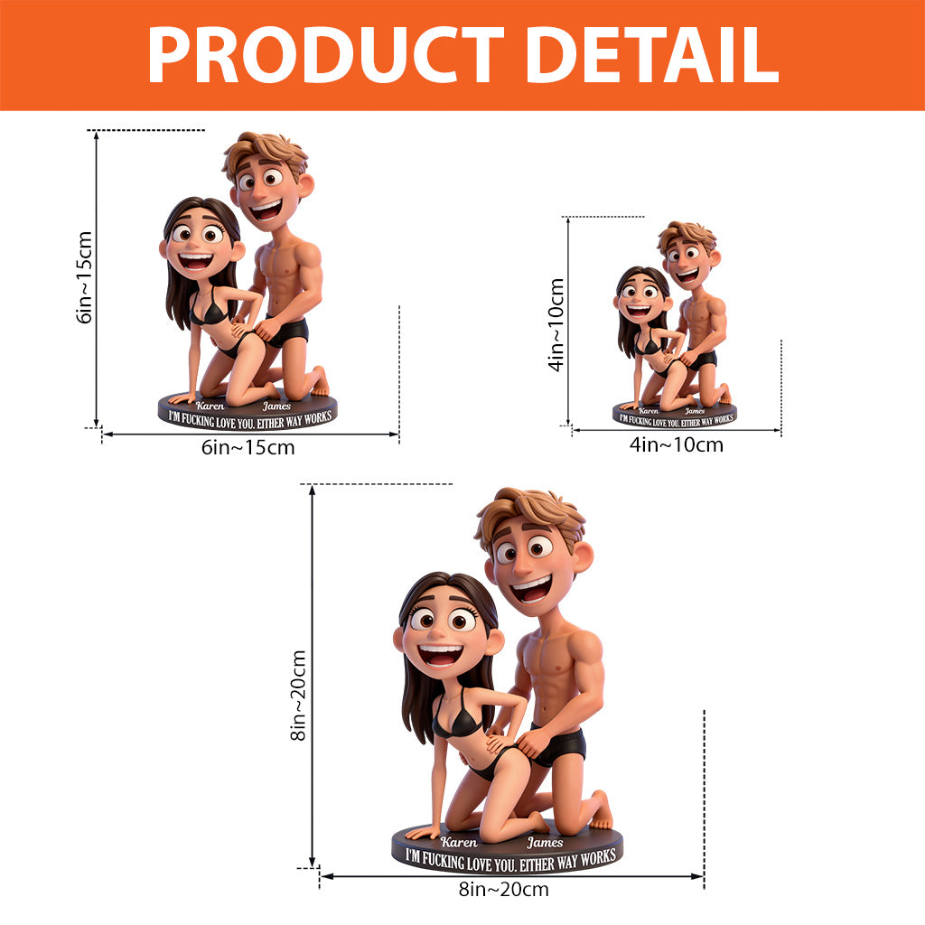 Naughty Couple - Personalized Couple Custom Shaped Acrylic Plaque