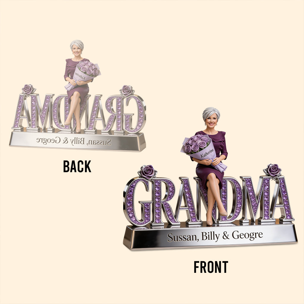 Custom Any Photo Gift For Mom/Grandma - Personalized Mother Custom Shaped Acrylic Plaque