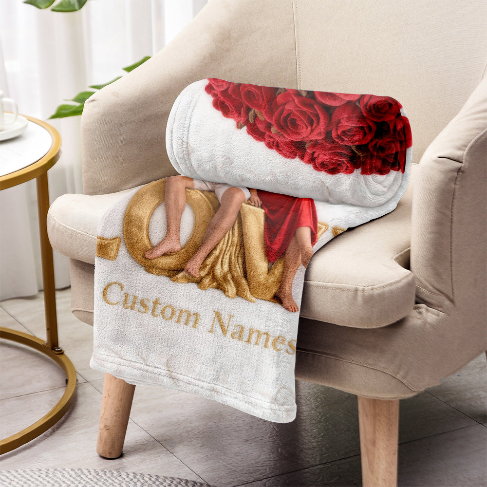 You And Me - Personalized Couple Blanket