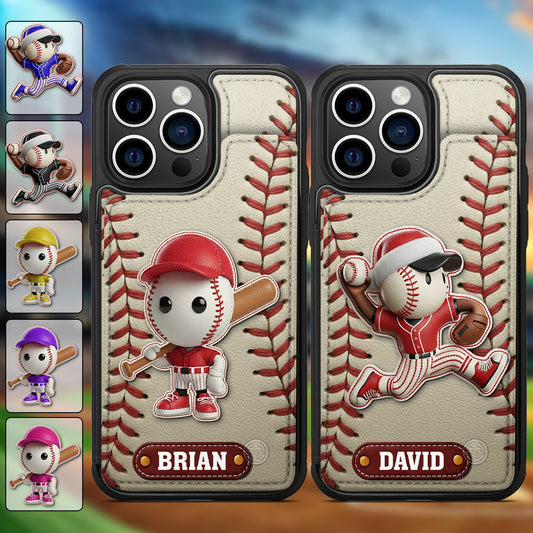 Love Baseball - Personalized Baseball Fully Printed Wallet Phone Case