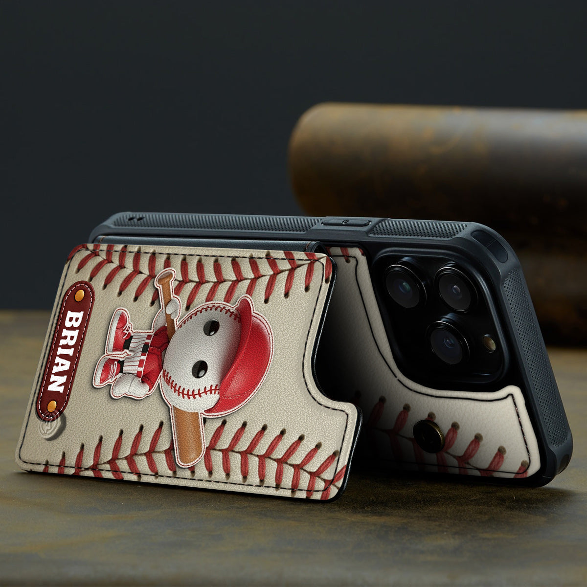 Love Baseball - Personalized Baseball Fully Printed Wallet Phone Case