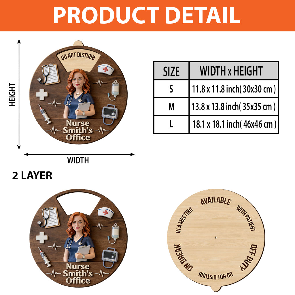 Ready To Care - Personalized Nurse Spinner Sign Custom Shape
