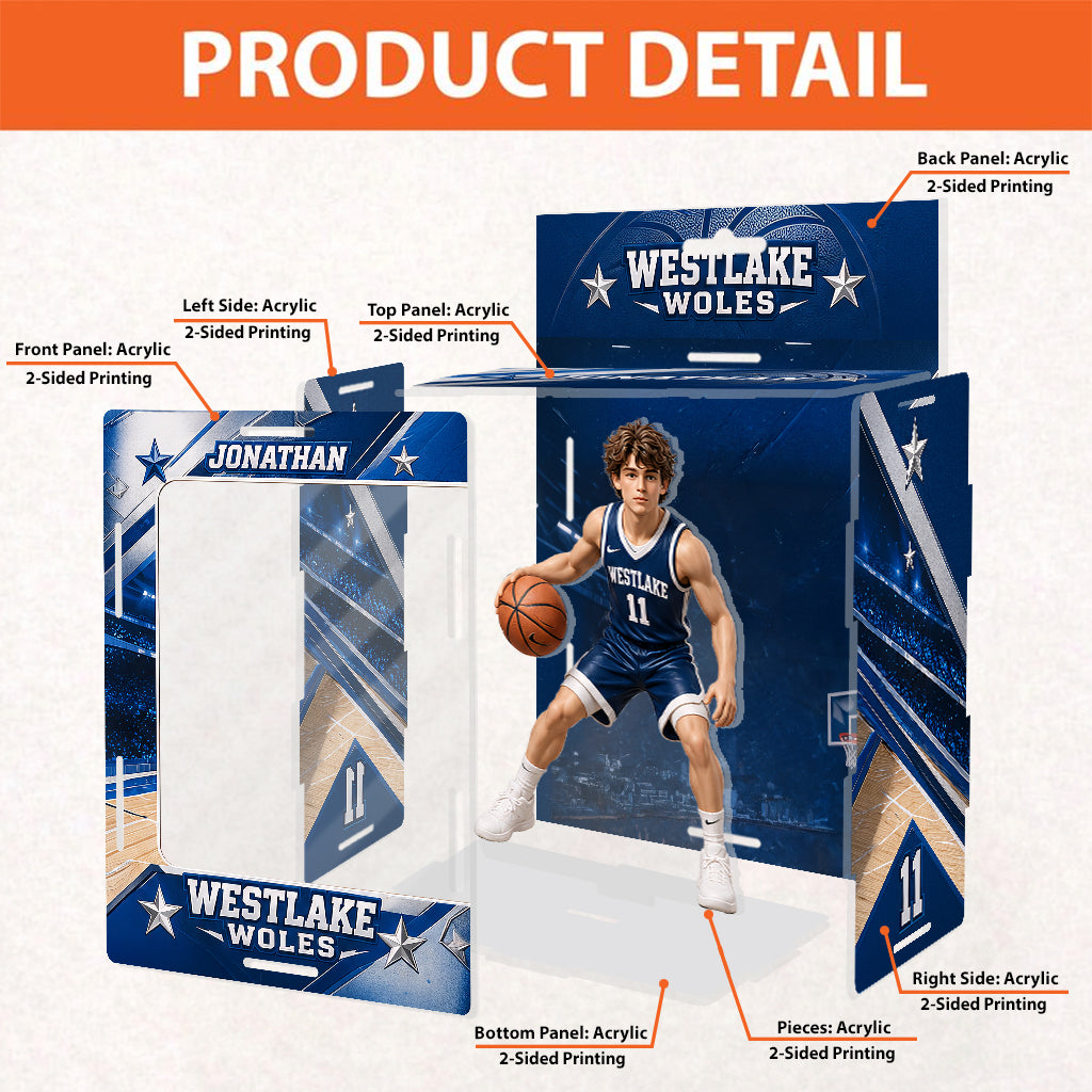 Boîte d'Affichage Acrylique Personnalisée pour Basketball