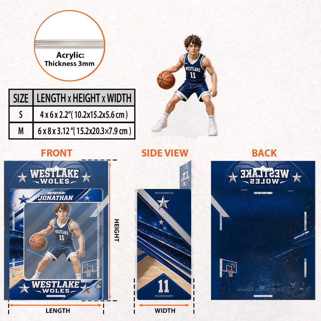 Boîte d'Affichage Acrylique Personnalisée pour Basketball