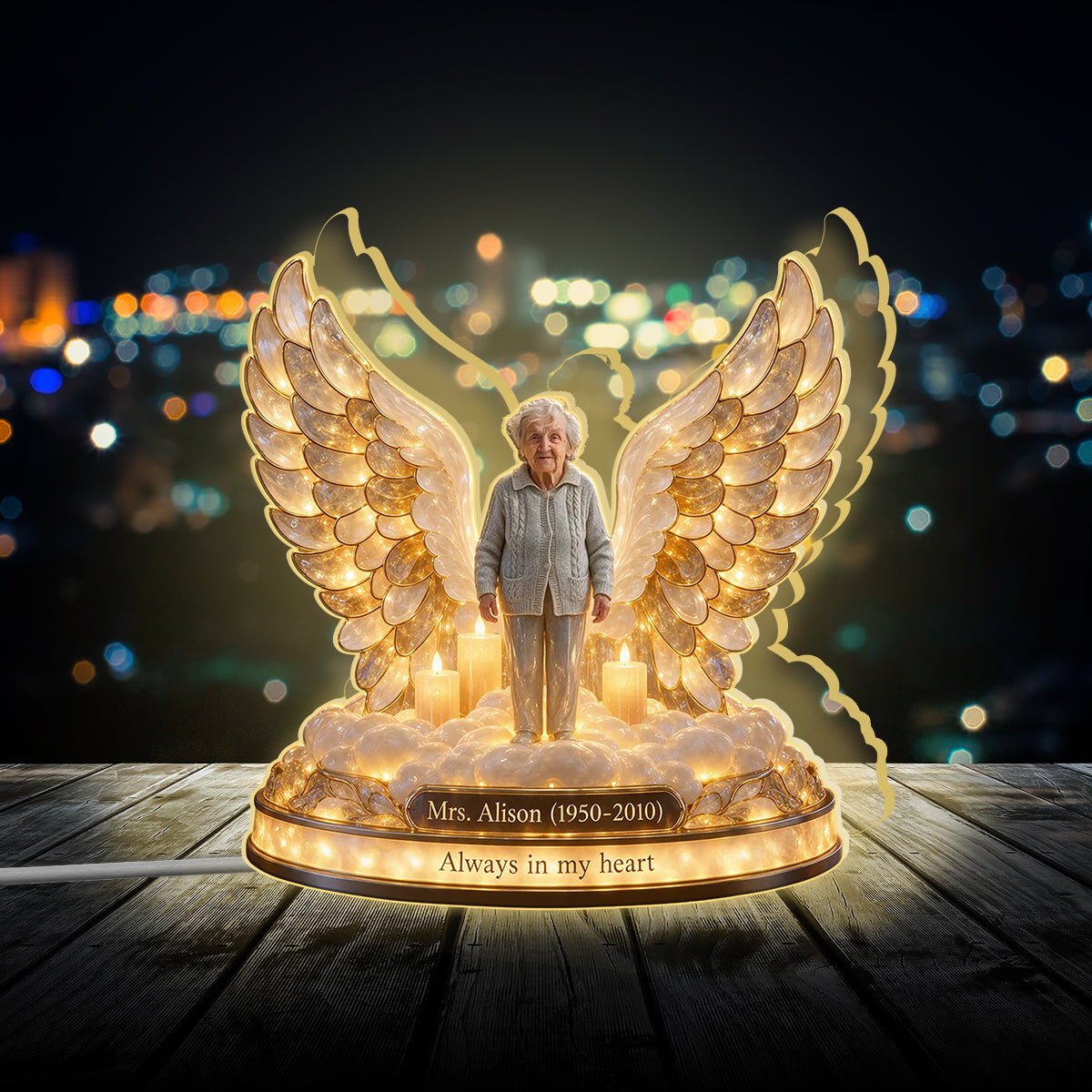 Personalisierte Gedenkgeschenk, Ein schönes Andenken zur Ehrung eines geliebten Menschen - Personalisierte Gedenk-Acryl-LED-Nachtlicht