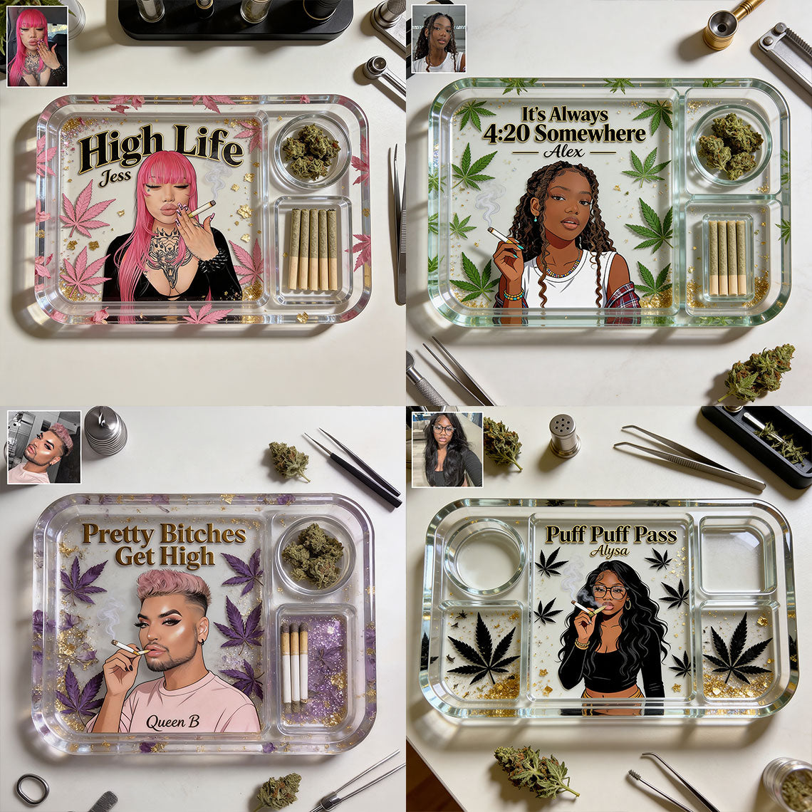 Custom Rolling Tray From Any Photo - Personalized Weed Catch-All Tray