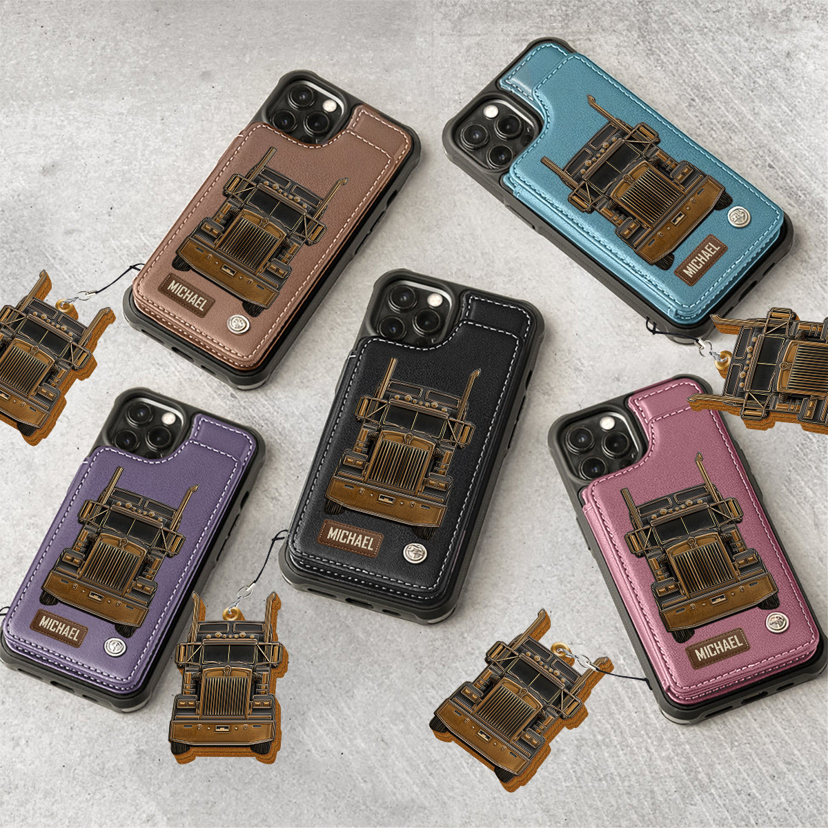 Truck Driver - Personalized Trucker Wallet Phone Case