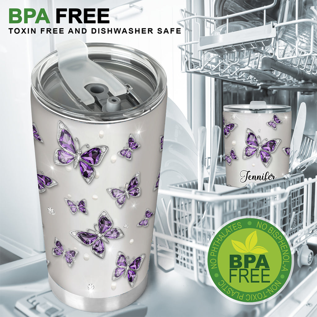 Love Butterflies - Personalized Butterfly Tumbler