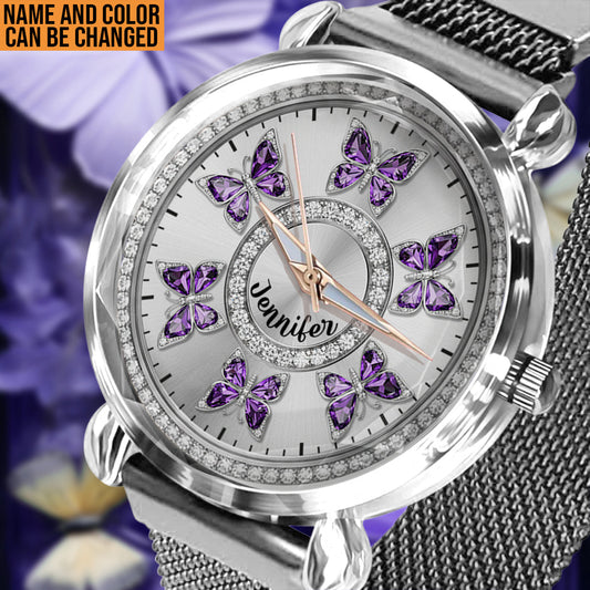 Love Butterflies - Personalized Butterfly Women Hand Watch