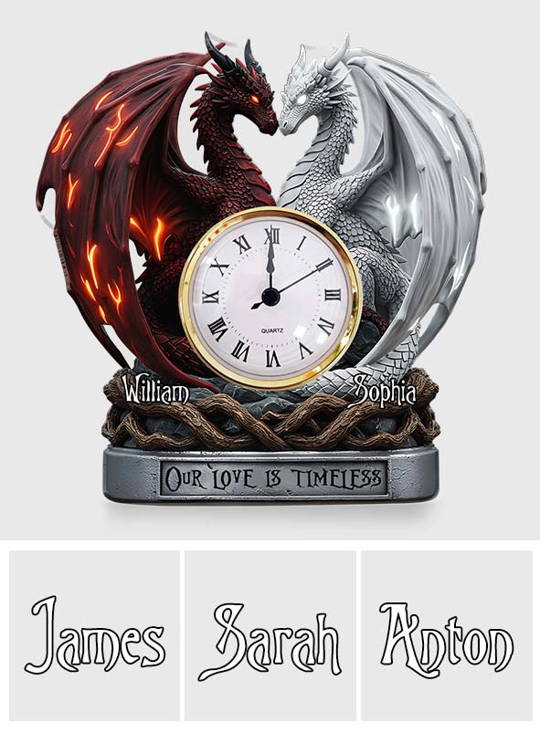 Our Love Is Timeless - Personalized Couple Acrylic Clock Plaque