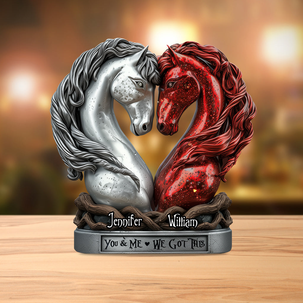 You & Me - Personalized Horse Custom Shaped Acrylic Plaque