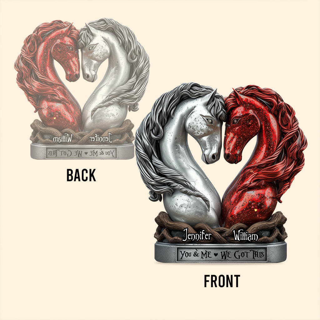 You & Me - Personalized Horse Custom Shaped Acrylic Plaque