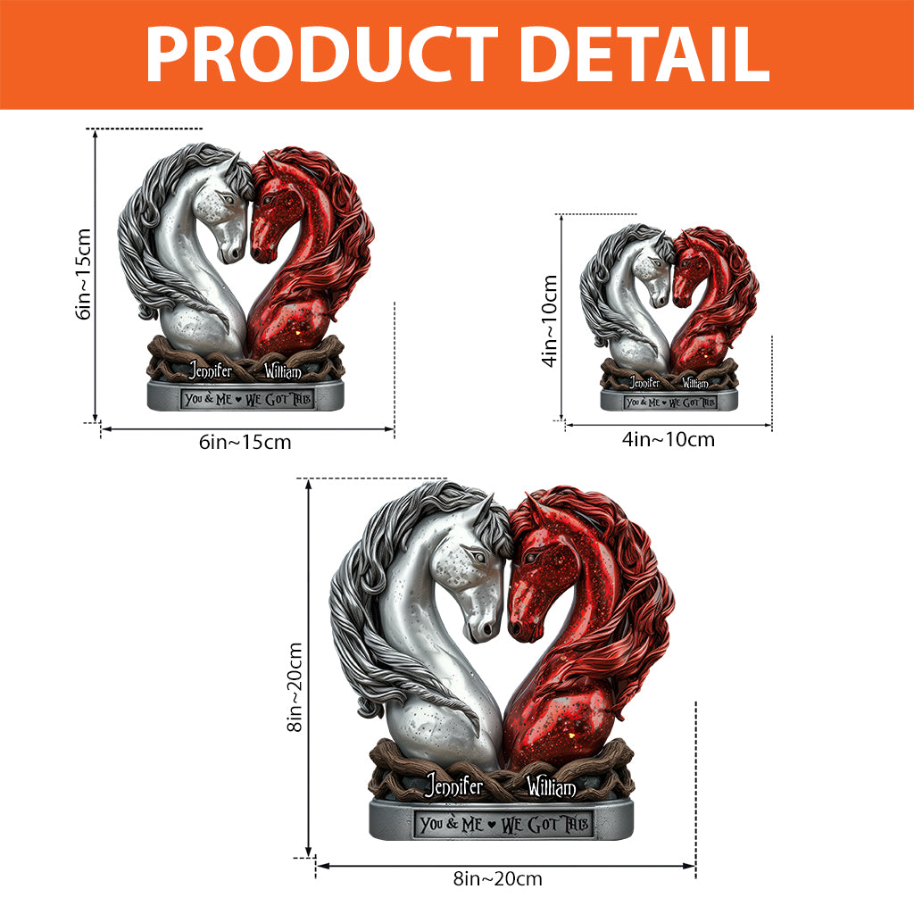 You & Me - Personalized Horse Custom Shaped Acrylic Plaque