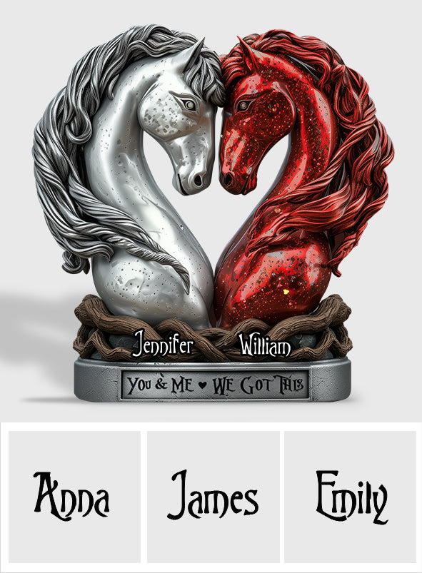 You & Me - Personalized Horse Custom Shaped Acrylic Plaque