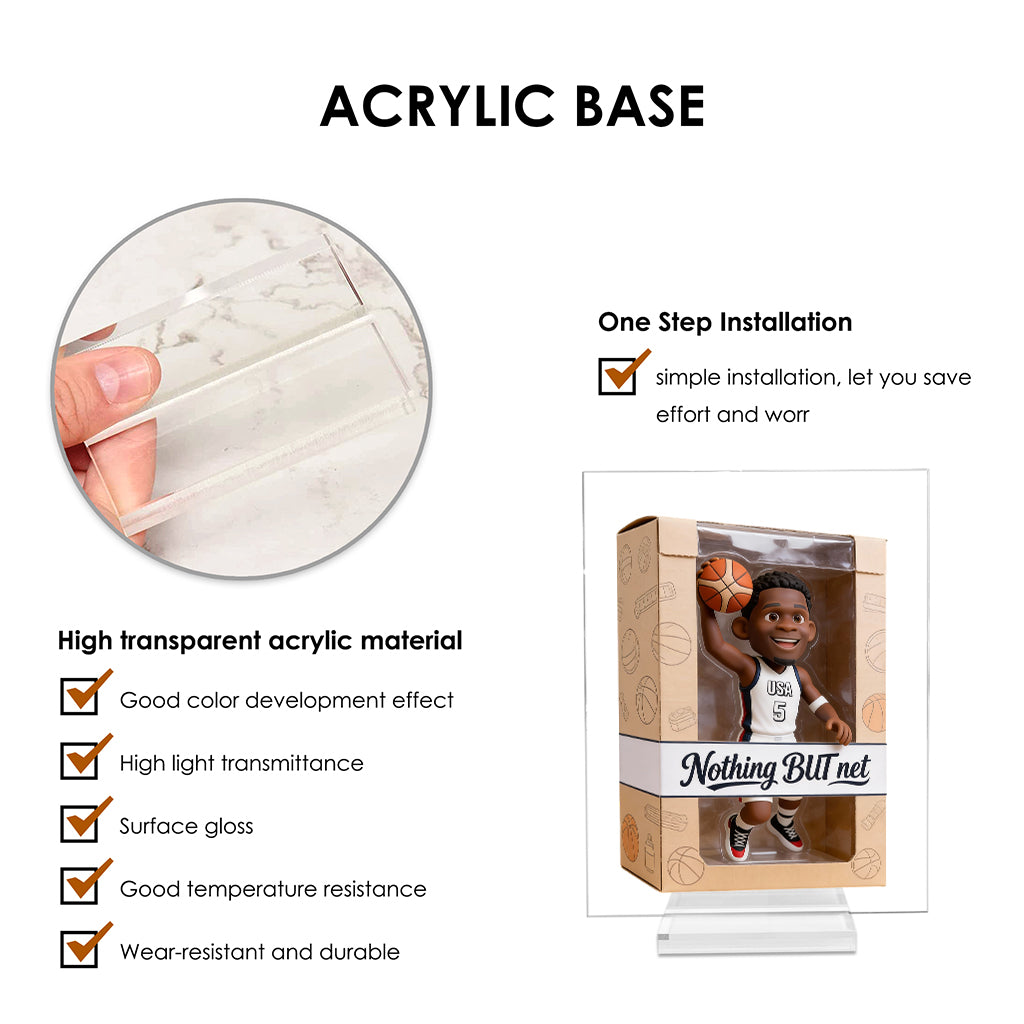 Liebe zum Basketball – Personalisierte Acrylplakette in Basketballform