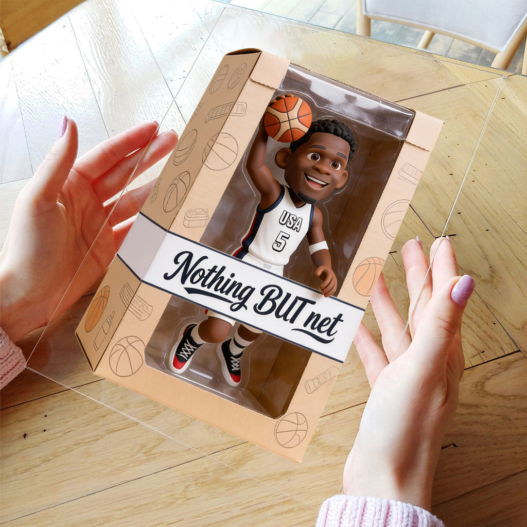 Liebe zum Basketball – Personalisierte Acrylplakette in Basketballform