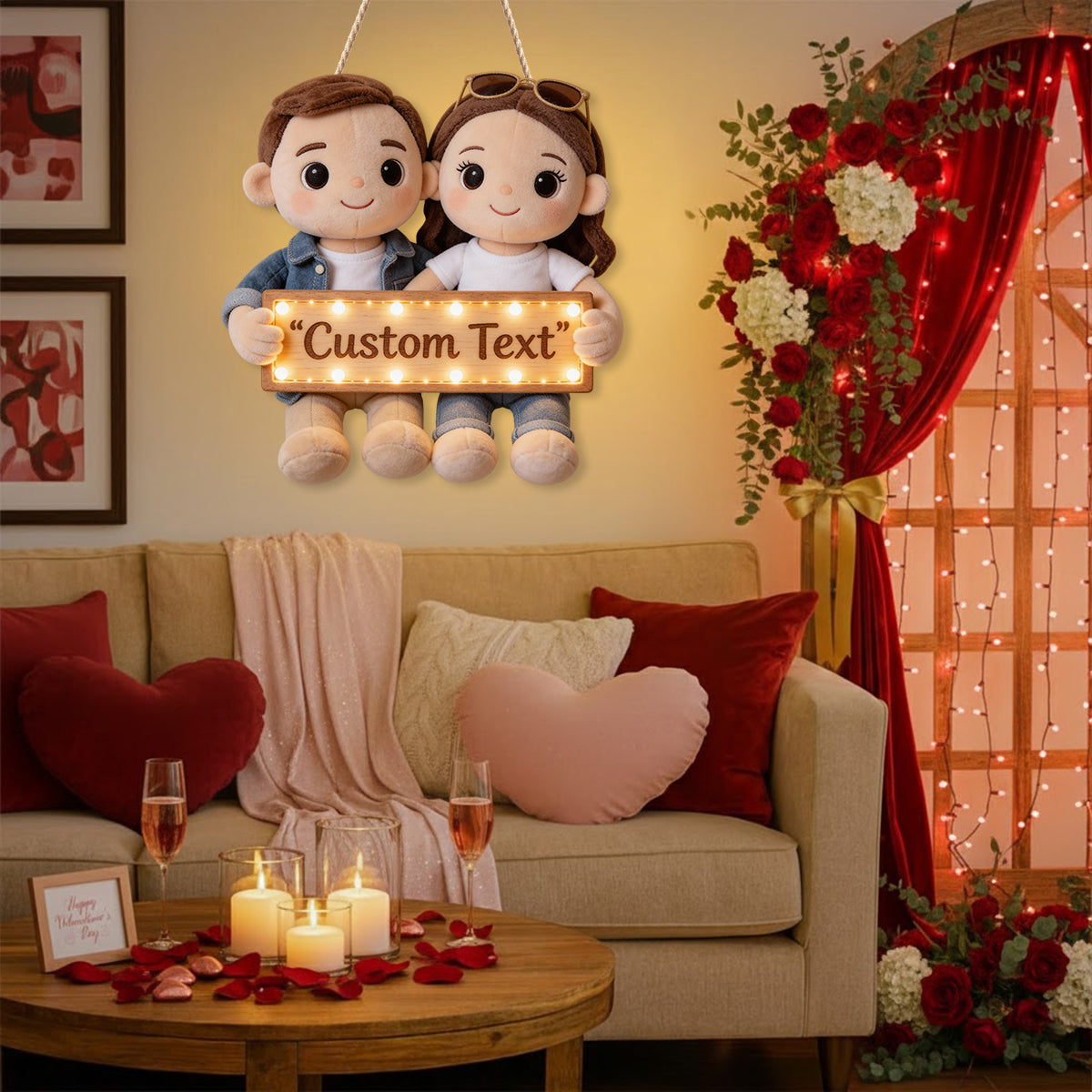 You & Me We Got This - Personalized Couple LED Light Acrylic Sign