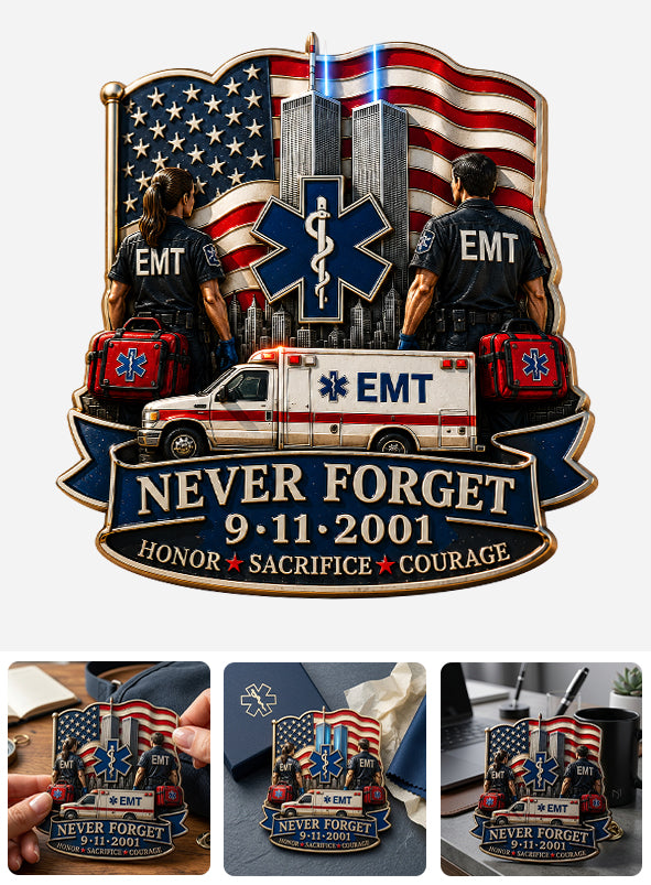 EMT Never Forget 9/11 - EMT 3D Embossed Enamel Pin