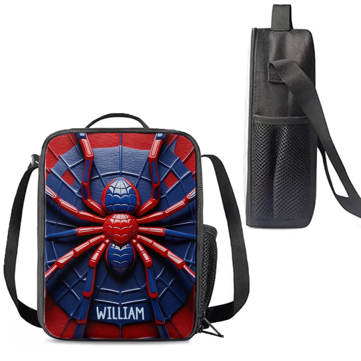 Spider - Personalized Kid Backpack Lunch Bag Pencil Case Set