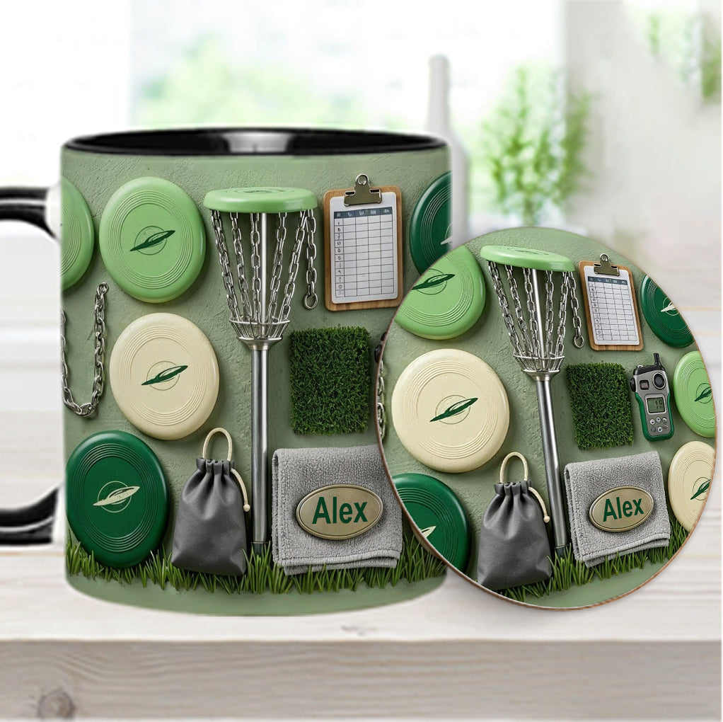 Love Disc Golf - Personalized Disc Golf Accent Mug & Coaster