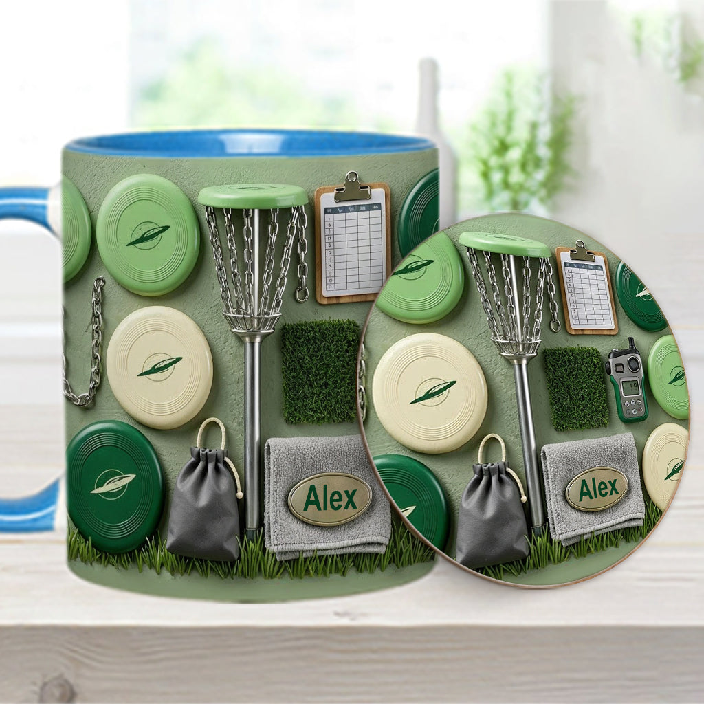 Love Disc Golf - Personalized Disc Golf Accent Mug & Coaster