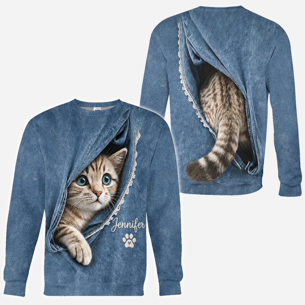 Jedes Haustierfoto - Personalisierte Katzen-T-Shirt