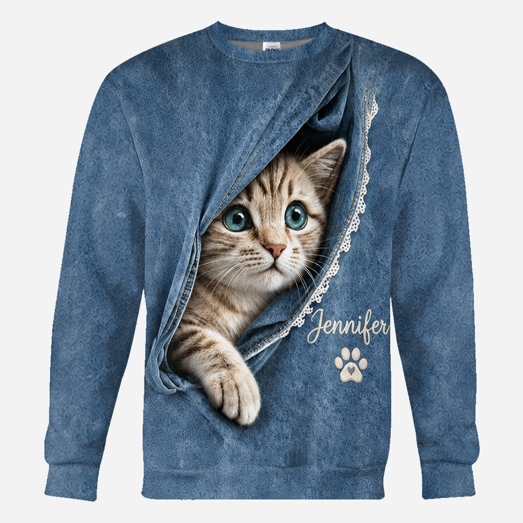 Jedes Haustierfoto - Personalisierte Katzen-T-Shirt