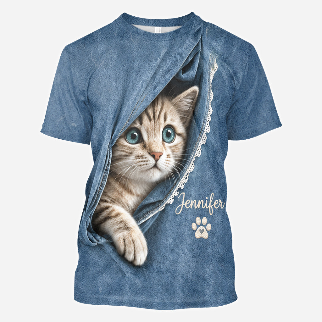 Jedes Haustierfoto - Personalisierte Katzen-T-Shirt
