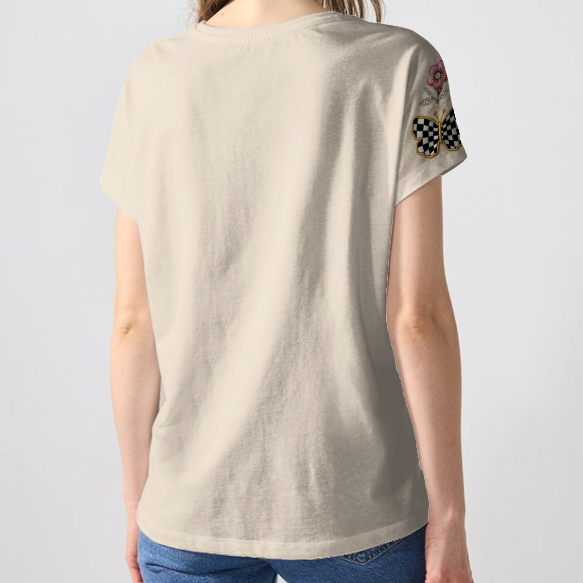 Love Butterfies - Personalized Butterfly Fully Printed V-Neck T-Shirt