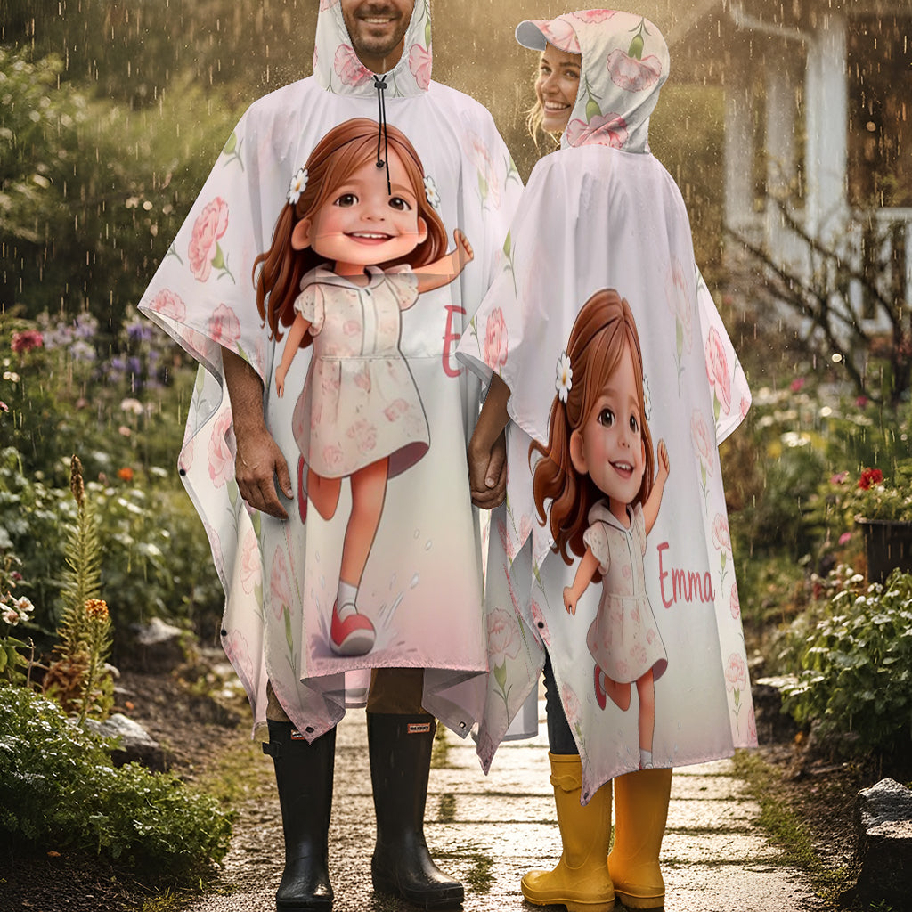 Any Photo Perfect Gift For Kids - Personalized Kid Rain Poncho Coat