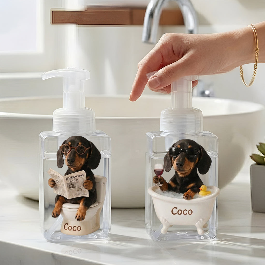 Bathroom Set - Personalized Dog Pump Dispenser