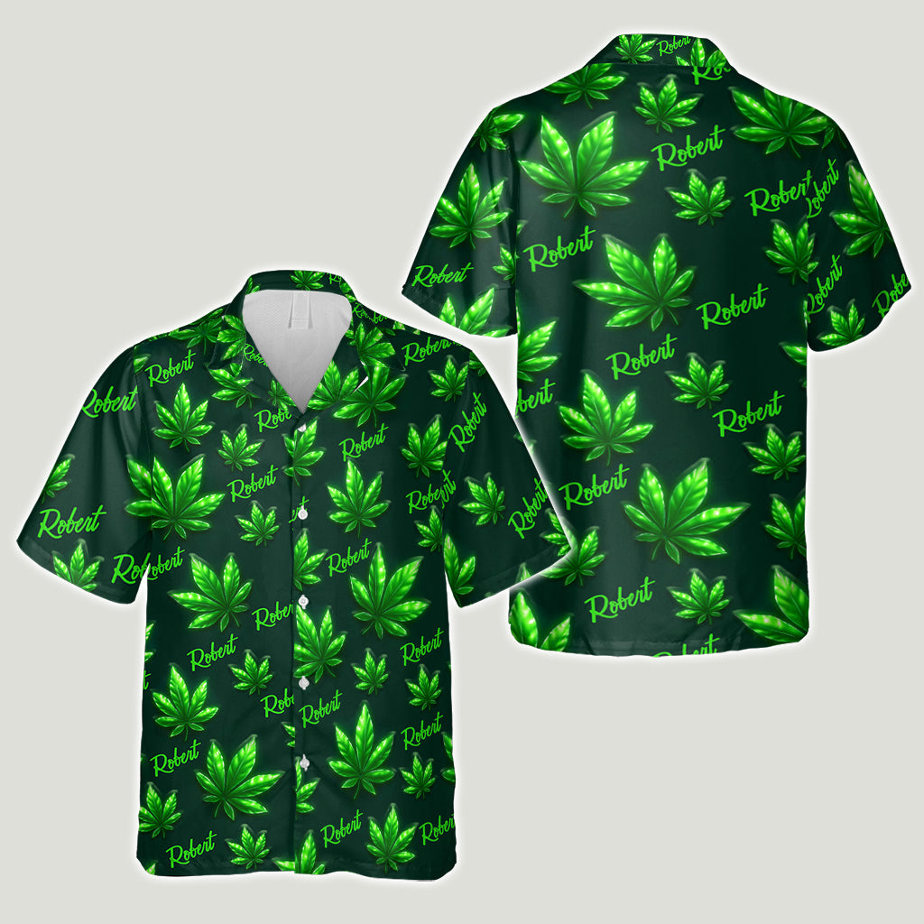 Let's Get High - Personalized Weed Hawaiian Shirt & Men Shorts