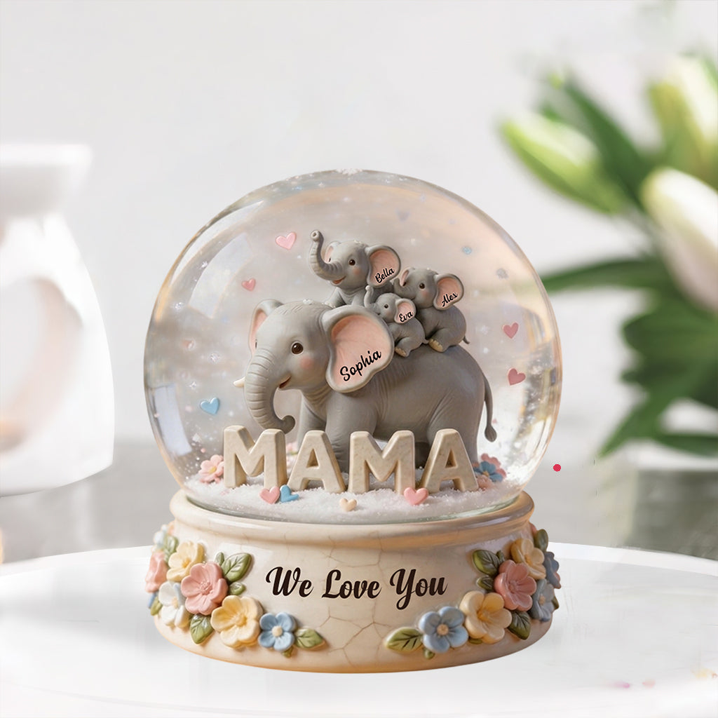 Elephant Mother - Personalized Mother Custom Shaped Acrylic Plaque