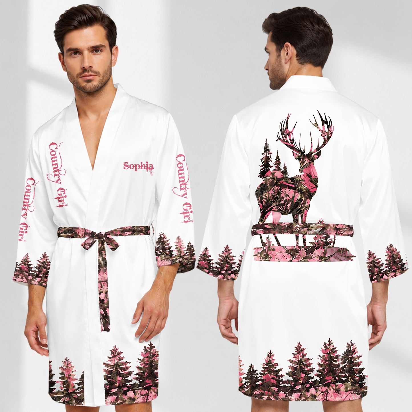 Country Girl - Personalized Hunting Satin Robe
