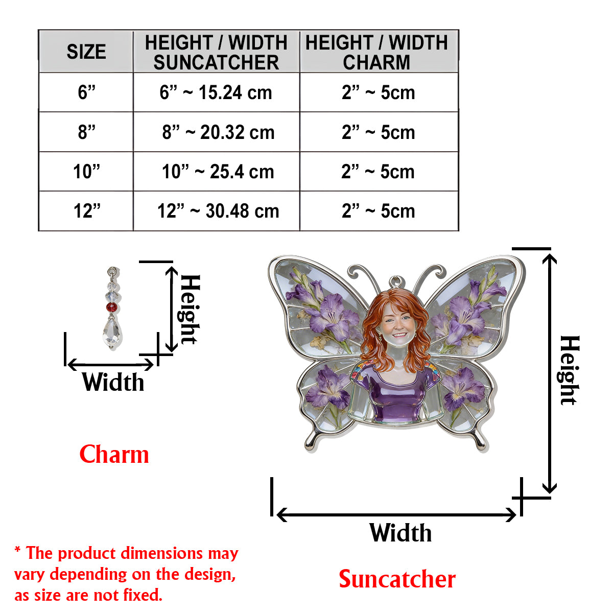 Best Mom Ever - Personalized Mother Window Hanging Suncatcher With Custom Charms