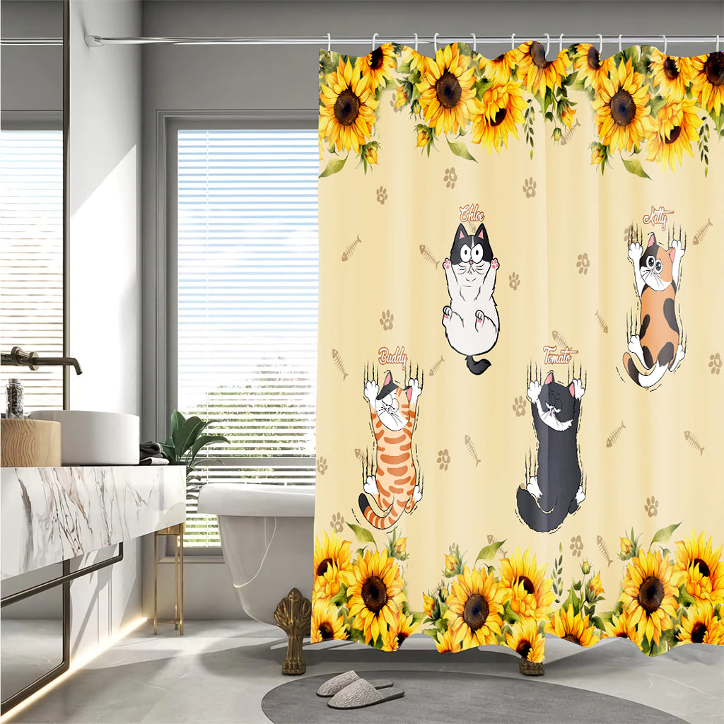 Cute Cats - Personalized Cat Shower Curtain