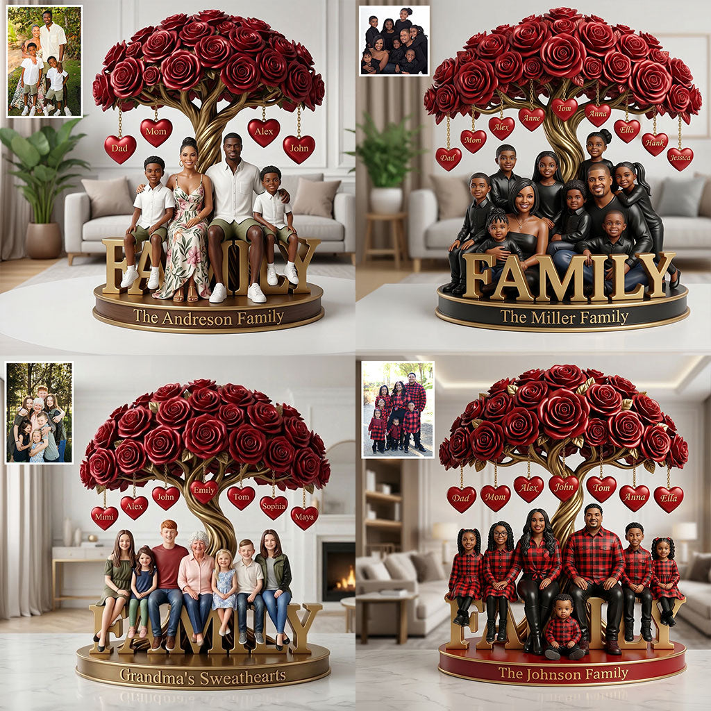 Our Family - Personalized Family Custom Shaped Acrylic Plaque