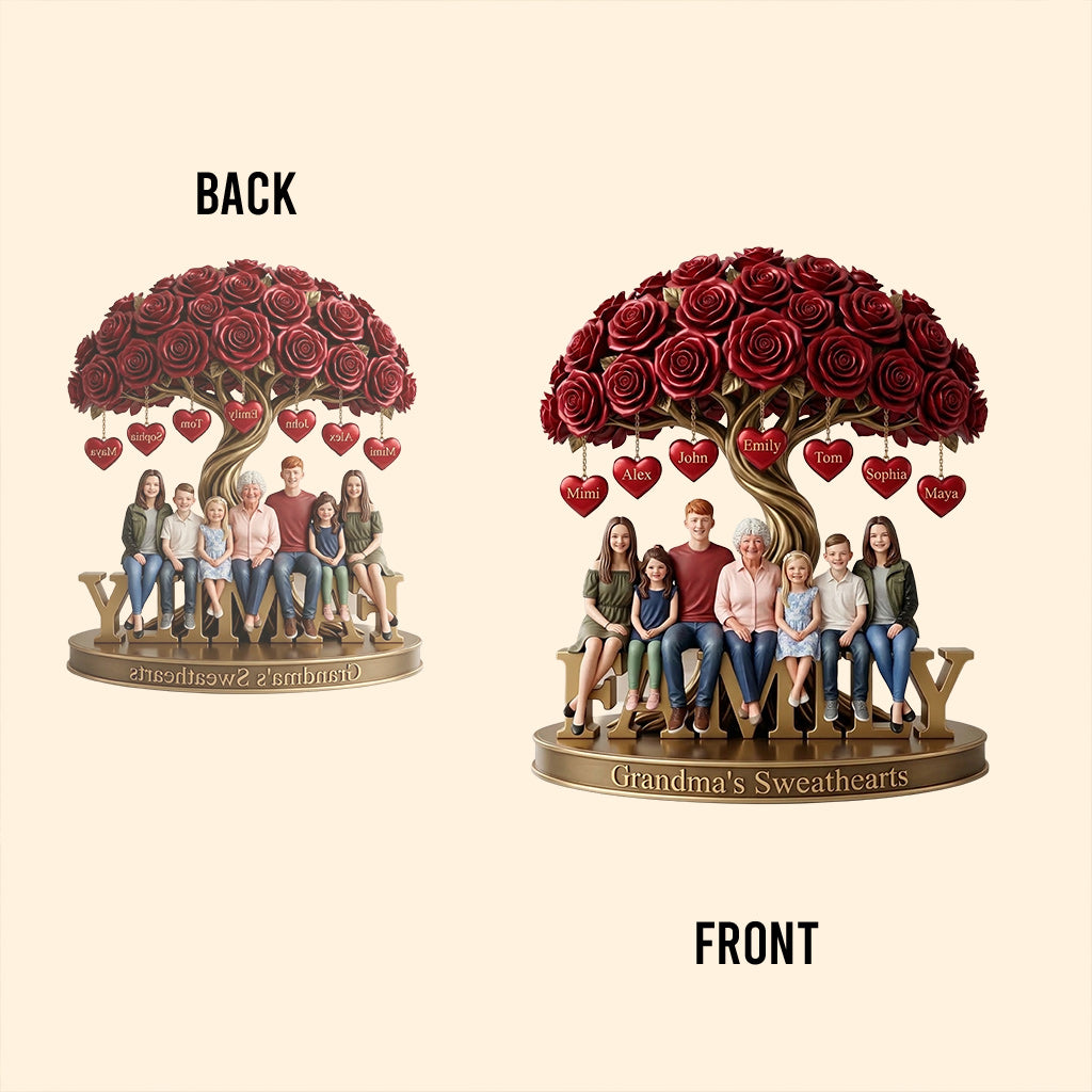 Our Family - Personalized Family Custom Shaped Acrylic Plaque