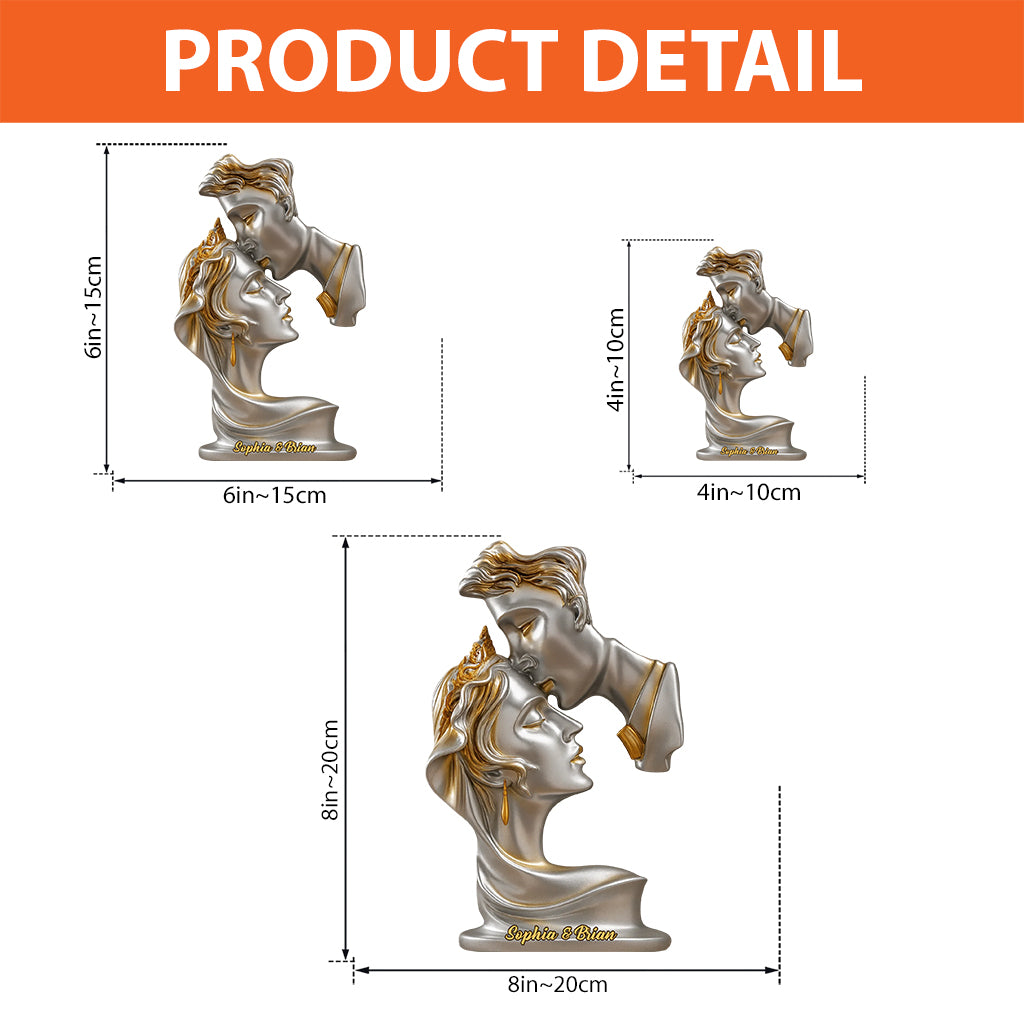 Abstract Anniversary Gifts Couple Kissing - Personalized Couple Custom Shaped Acrylic Plaque